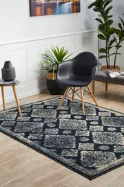 Mayfair Timeline Navy Rug