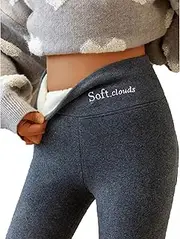 [Generic] Warm Leggings Women Winter, Lined Leggings wWomen, Soft Clouds Leggings, Fleece Leggings Women