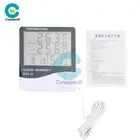 LCD Digital Hygrometer Humidity Thermometer Temperature Meter Gauge Clock HTC2