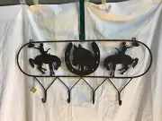 Giftcraft Inc. Rustic Western Metal Hook/Coat Rack NEW