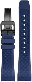 [CEKGDB] Rubber Watch Strap 22mm For Iwc IW390502 IW390209 Watchband Folding Clasp Curved End Wristwatches Belt