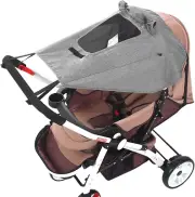 Pram Sun Shade Cover Universal Baby Stroller Awning UPF50+ Pushchair Buggy Su...
