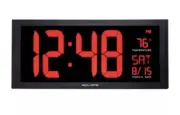 AcuRite Digital Clock Indoor Temperature Day Date Calendar Electric Cord 2.8m