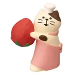 日本 DECOLE CONCOMBRE 草莓咖啡廳公仔/ 搬草莓貓咪 ESLITE誠品