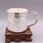 Fine Silver 999 Tea Mug Coffee Cup Water Cup Mug Cup Hammer Pattern Tea Sets