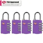 4 x TSA Approved 4 Digits Luggage Combination travel Lock Alloy Padlock Suitcase