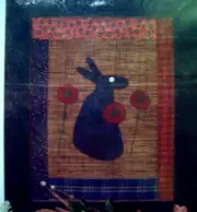 APR Rabbit & flowers embroidery applique quilt block pattern Pieces of the Heart