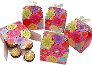 Party Favor Boxes,Flower Butterfly Candy Boxes Laser Cut Candy Boxes Colorful Gift Boxes for Wedding Bridal Shower Anniverary Birthday Party (20 PCS)