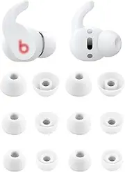 ALXCD Eartips Compatible with Beats Fit Pro, S/M/L 3 Sizes 6 Pairs Soft Silicon Earbuds Tips Replacement Ear Tips, Compatible with Beats Fit Pro 6 Pairs White