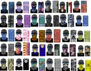 BULK LOT 24 PCS ASSORTED SEAMLESS BANDANA WRAP bandanna hat mask gaiter face