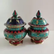 13cm Handmade Copper Rice Boxes Rice Pots Tea Pots Buddhist Temple Offerings