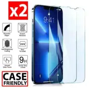 2x Tempered Glass Screen Protector For iPhone 16 15 14 13 12 11 Pro Max XR Plus