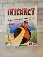 America Online AOL 3.5” Floppy Disk Ver. 2.5 Macintosh 1994 RARE w Book SEALED