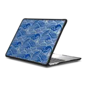 MacBook Air 13-inch (M2 - M4) Impact Case Japanese blue waves pattern - clear