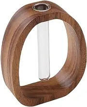 Plant Terrarium with Wooden Stand - Plant Growth Tracking Hydroponic Wall Hanging Planter | Refined Decorative Touch Propagation Stations | Terrarium with Wooden Stand for Display and Car