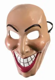 Female Evil Grin Mask Purge Half Costume Accessory PVC Womens Revenge Smile