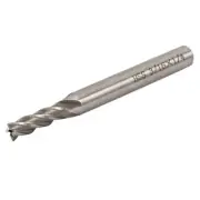 3/16" Cutting Dia HSS Straight Shank CNC End Mill Cutter Silver Tone