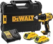 [DEWALT] 18V XR 2-Speed Cordless Drill DCD708D2T (Brushless Full Metal Gearbox, 13 mm Full Metal Quick Release Chuck, LED Work Light, Includes 2x Batteries, Charger, Belt Clip, T Stak Box)