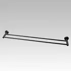 Pentro Matte Black Double Towel Rail 790mm