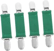 Milisten 4pcs Adjustable Trouser Leg Fixing Clips Elastic Belt Clip for Outdoor Sports Cycling Pants Easy to Install Pants Holders for Active Use