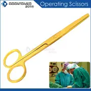 3 Operating Scissors Blunt/Blunt 6" Curved Full Gold Surgical Instruments