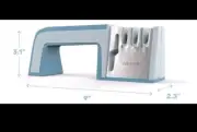 Knife Scissors Sharpener 4 Stage W/ Non Slip Base Shears Coarse Fine Ceramic New