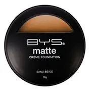 BYS 10g Matte Creme Foundation Face Makeup Cosmetic Satin Finish Medium Beige