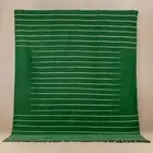 Green Scandinavian Handmade Wool Rug Striped Custom Size Living Room Carpet Rug