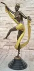Hand Made Art Deco Ribbon Dancer: Gilt Bronze Collector`s Edition Classic Artwor