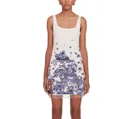 Staud Le Sable Beaded Mini Dress