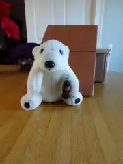 COCA-COLA PLUSH COLLECTION POLAR BEAR w/COKE BOTTLE! 8" TALL