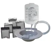 AUS Portable Hemorrhoid Therapy Toilet Sitz Bath Bidet Tub Postpartum Patient:Sitz Bath Graphite with Epsom Salts Infusion 5 sachet pack