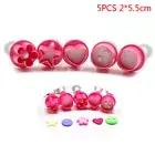 5PCS Cookie Cutter Heart Plunger Cake Mold Star Button Plum Biscuit Mould De_cd