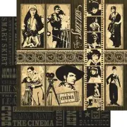 Graphic 45 Curtain Call Chaplin Bow Flynn Cinema Movies Cowboy Cardstock