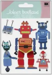 ROBOTS Robot Bots Remote Control Toy Toys Jolee's Boutique stickers