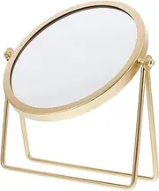 MUSISALY Desk Swivel Mirror for Makeup Round Vanity Table Mirror True Detail View for Face Cosmetics Space-Saving Design