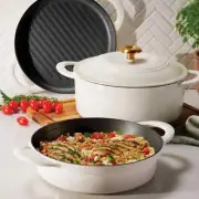 Tramontina 4-Piece Stackable Enamel Cast Iron Cookware Set (Choose Color)
