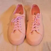 Superga Light Pink Canvas Sneakers Monochromatic Design