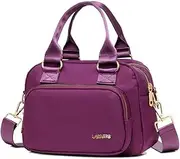 Nylon Shoulder Handbags for Women, OPXTO Waterproof Multi Pocket Purses and Cross-body Bags, High-dense Nylon Oxford Multi-function Lightweight Tote Bag.