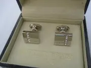 Donald Trump Signature Collection Silver-Tone Cufflinks with CZ Accents