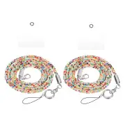 2pcs Rhinestone Purse Straps,27.6" Sparkly Replacement Bag Straps, Multicolor