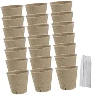 Toyvian 1 Set Durable Plant Germination Pots with Drainage for Gardening Includes Plant Labels for Seedlings and