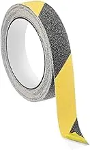 uxcell 1-Pack Grip Tape, 1Inch x 16.4ft/25mm x 5m Anti Slip Traction Tape for Stair Steps/Indoor/Outdoor, Non Skid Adhesive Stair Tread Tape [Black/Yellow]