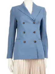 Blue Double Breasted Jacket