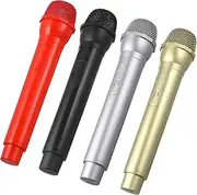 JOINPAYA 4 Pcs Children's Microphone Props Costume Microphone Prop Fake Microphone Prop Pretend Microphone Fake Microphones Toy Microphone Children Microphone Plastic Microphone