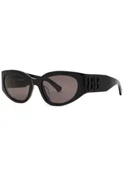 Balenciaga Oval-frame Sunglasses - Black ONE SIZE