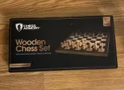 Chess Armory Wooden Chess Set 15 Inch Portable Travel Chess Board Game