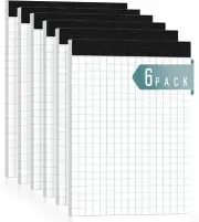 Graph Paper Pads, 6 Pack Grid Paper 8.5 X 11.75, Graph Paper Pad 2X2 (2 Squares