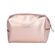 2 Pcs Fashion Women Cosmetic Bag Pink Gold Makeup Bag Zipper Make Up Handbag Organizer Storage Case Pouches Toiletry Wash Beauty Box