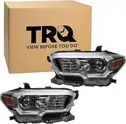 TRQ Headlight Set compatible with 16-17 Toyota Tacoma
